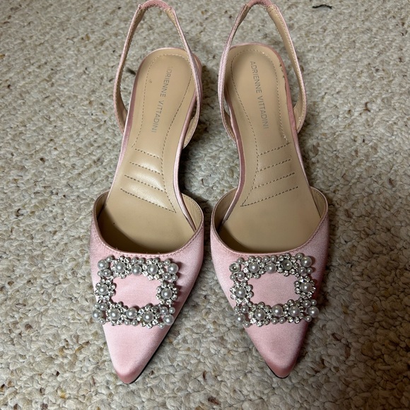 Adrienne Vittadini Shoes - Adrienne Vittadini Pink Embellished Heels